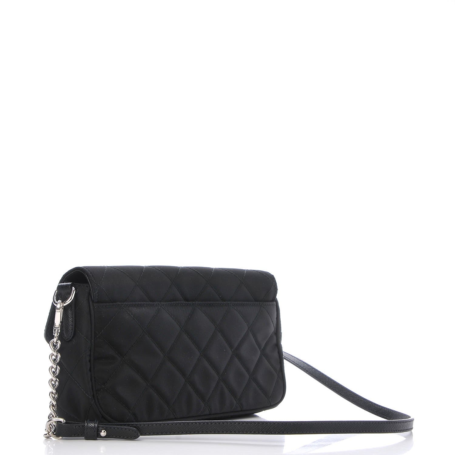 Prada Nylon Tessuto Impuntu Quilted Flap Black 3 of 9
