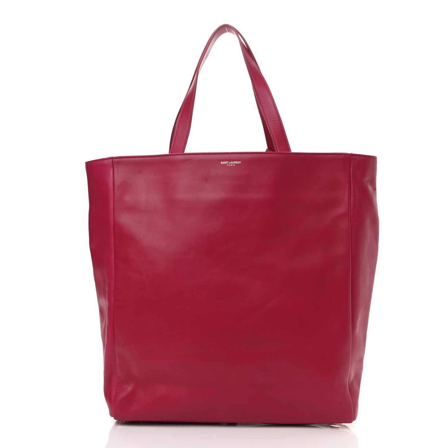 Calfskin Suede Reversible East West Shopping Tote Pink