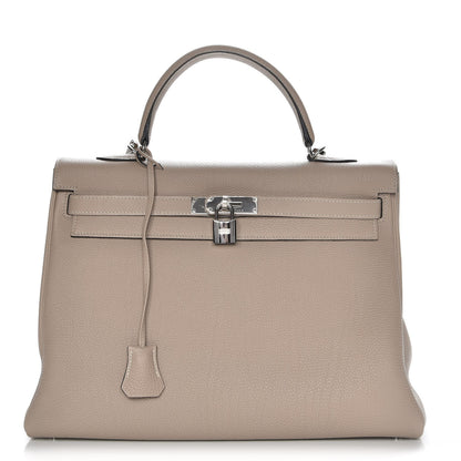 Hermes Togo Kelly Retourne 35 Gris Tourterelle 1 of 32