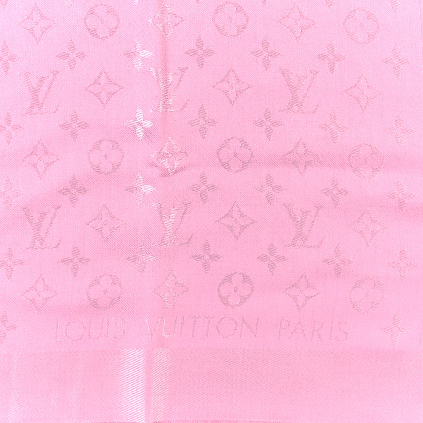 Silk Wool Monogram Shawl Velvet Rose