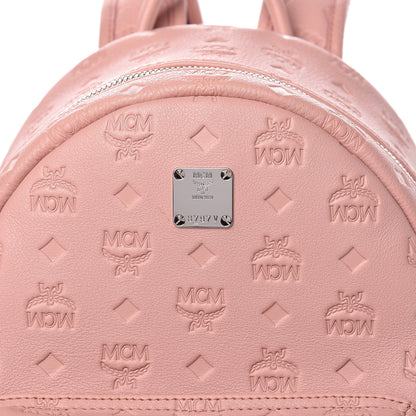 MCM Calfskin Ottomar Monogram Small Backpack Pink 8 of 11