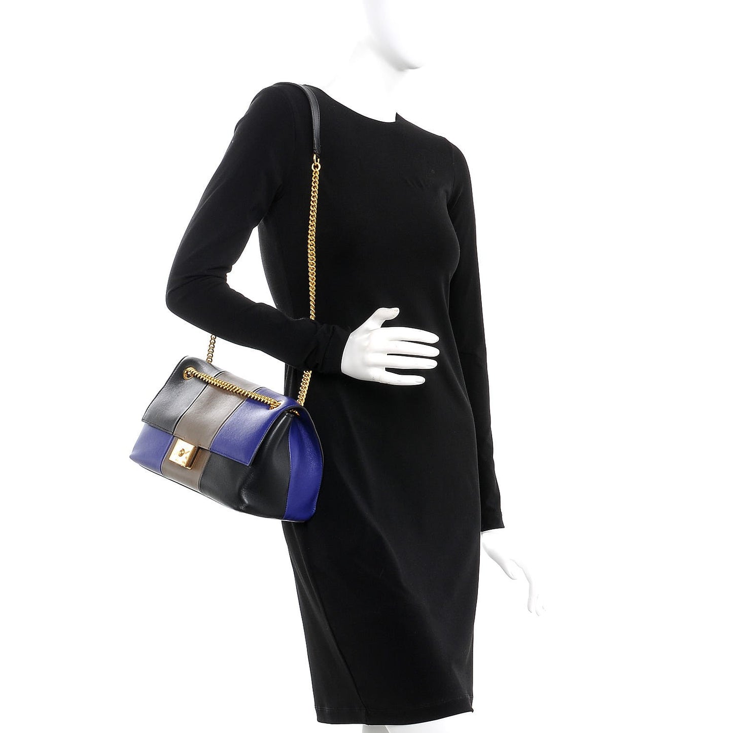 Smooth Calfskin Cheyne Indigo Clay Black