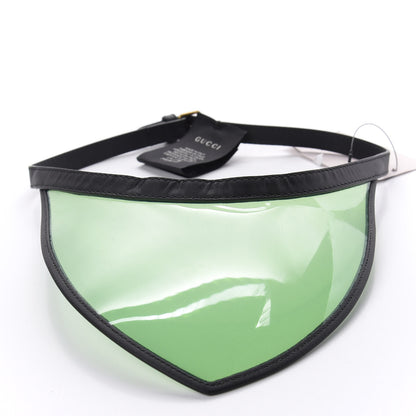Gucci Calfskin Vinyl Visor S Black Green 3 of 7