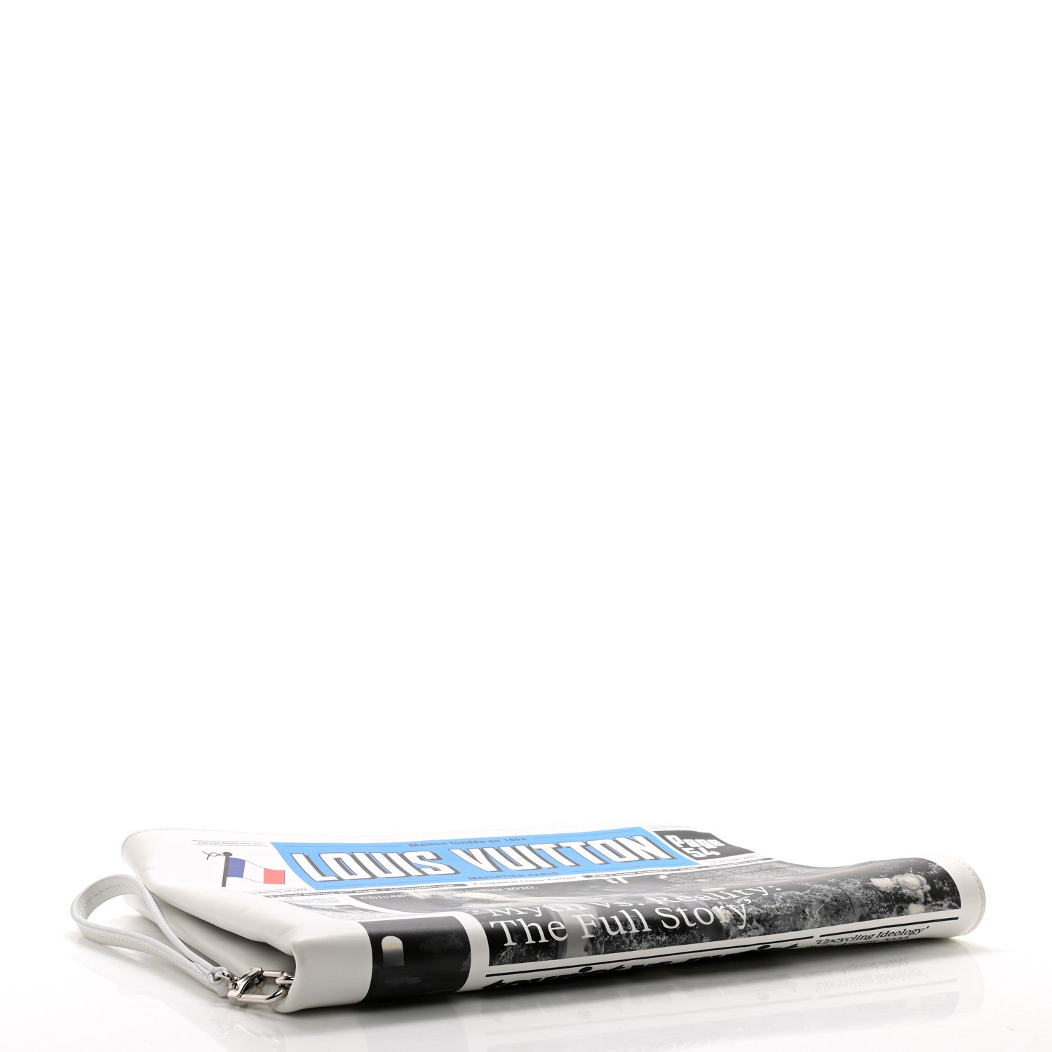 Louis Vuitton Calfskin Newspaper Print Pouch 4 of 10