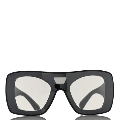Chanel Lambskin Shield Quilted Sunglasses 71267 Black 2 of 9