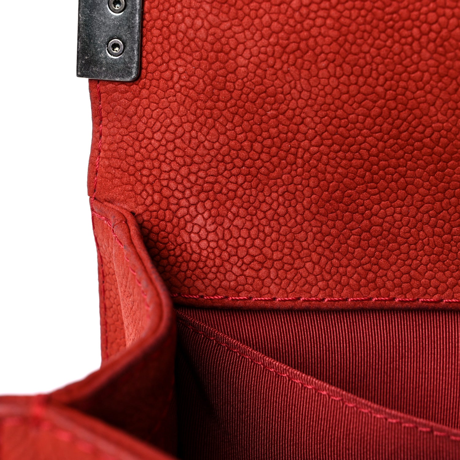 Chanel Iridescent Caviar Quilted Medium Boy Flap Red 13 of 21