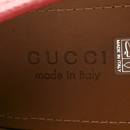 Gucci Road Calfskin Web Mens Horsebit Driver Loafers 10 Rosso 7 of 12