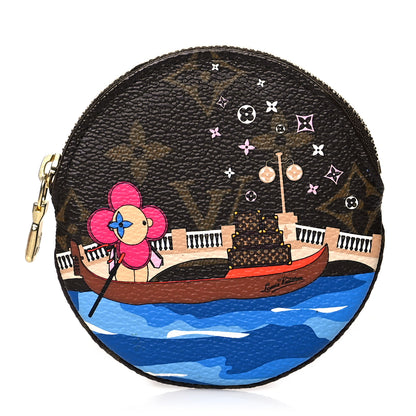 Louis Vuitton Monogram 2019 Christmas Animation Round Coin Purse Blue 1 of 8