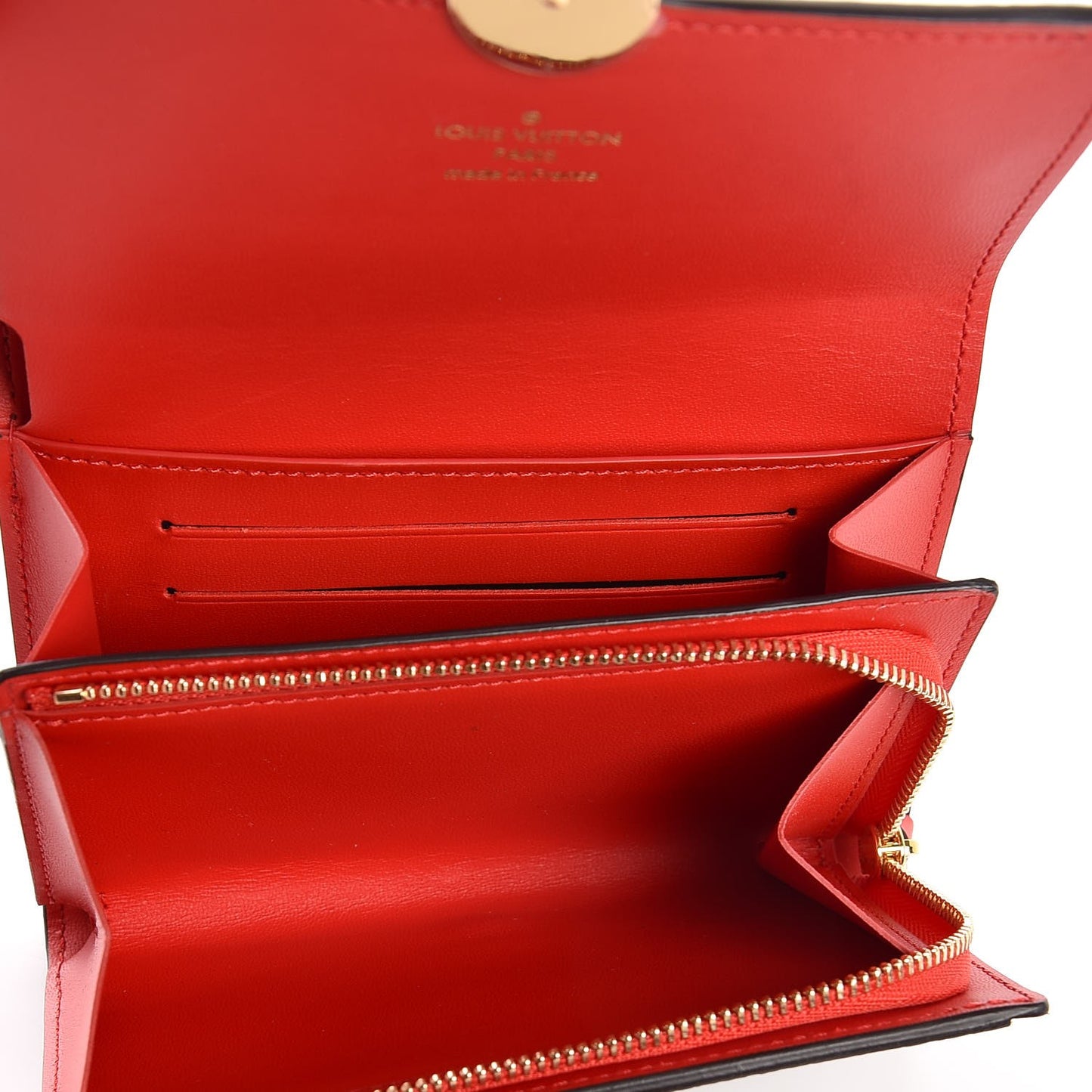 Monogram Flore Compact Wallet Coquelicot