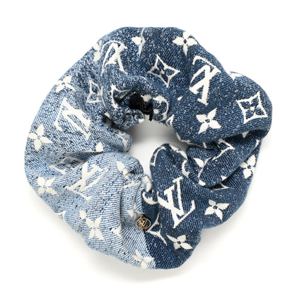 Louis Vuitton Cotton Denim Chouchou Scrunchy Bleu 1 of 3