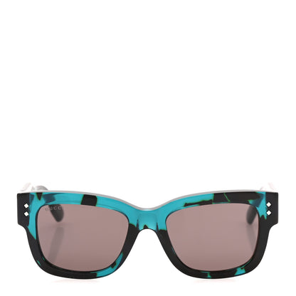 Gucci Acetate Square Frame Sunglasses GG1217S Havana Blue 2 of 7