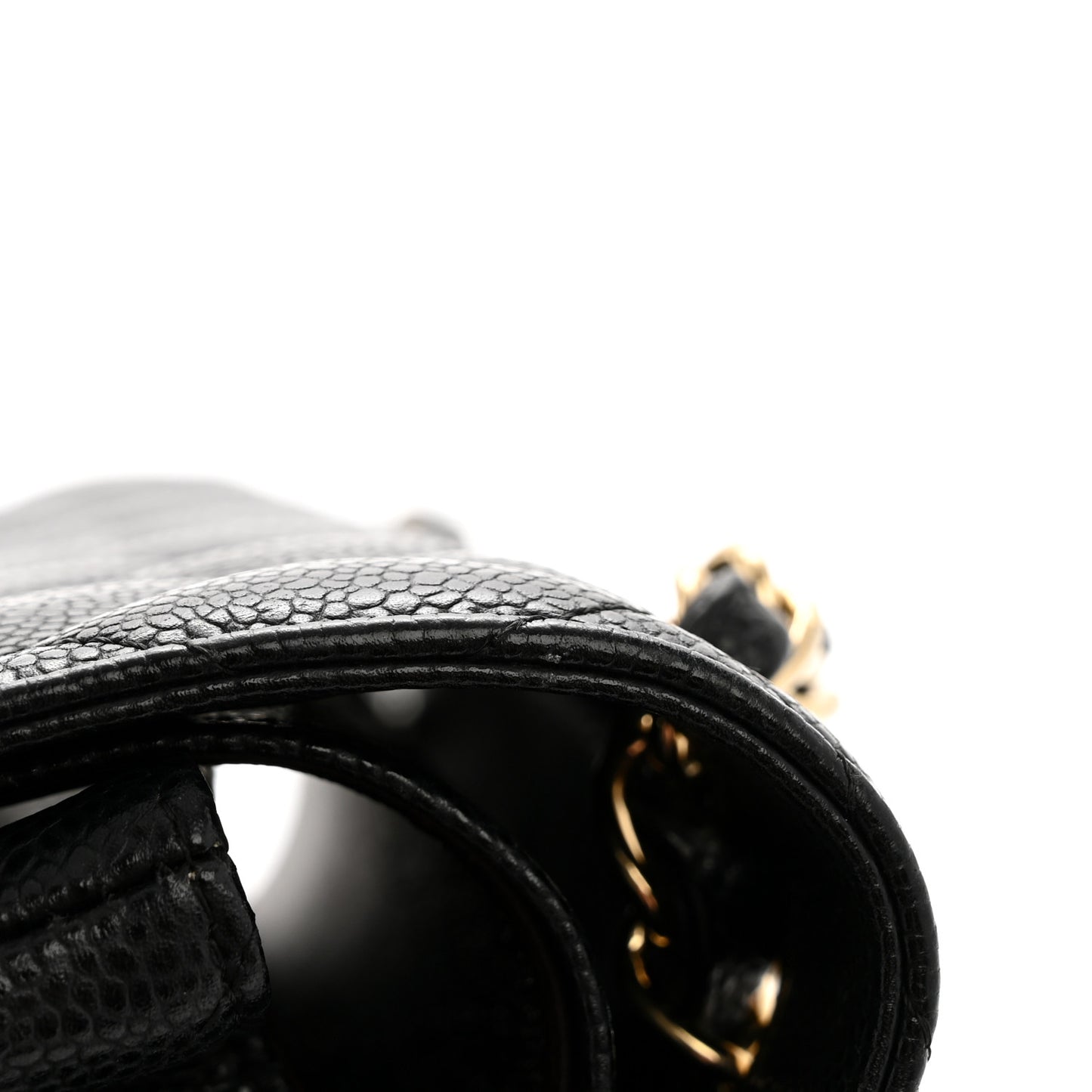 Caviar Quilted Jumbo Double Flap Black Black