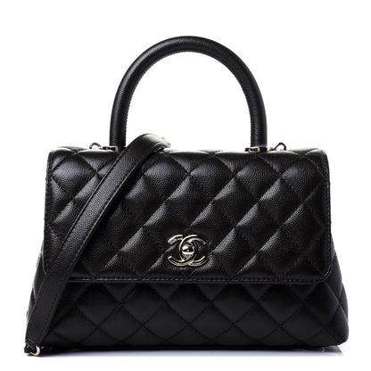Chanel Caviar Quilted Mini Coco Handle Flap Dark Brown 1 of 10