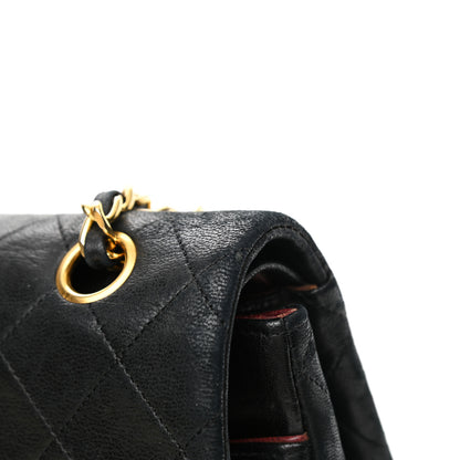 Chanel Lambskin Quilted Medium Double Flap Black 16 of 20