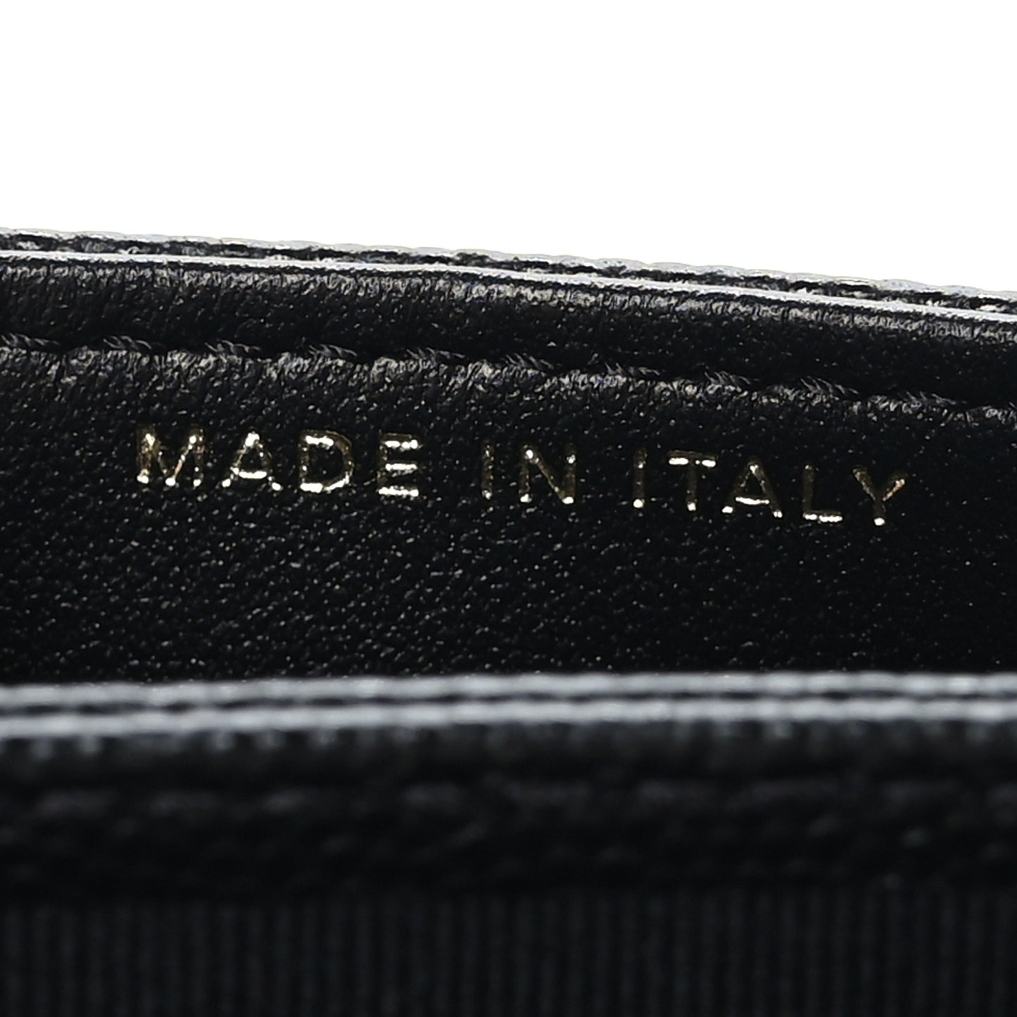 Caviar Quilted Card Holder With Charms On Chain Black