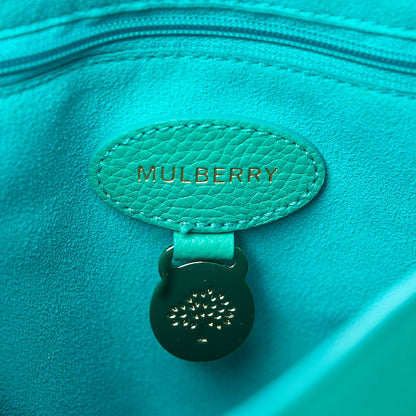 Mulberry Classic Grain Small Bayswater Satchel Aqua Green 6 of 7