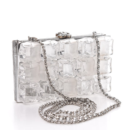 Chanel Plexi Ice Cube Clutch Silver 3 of 13
