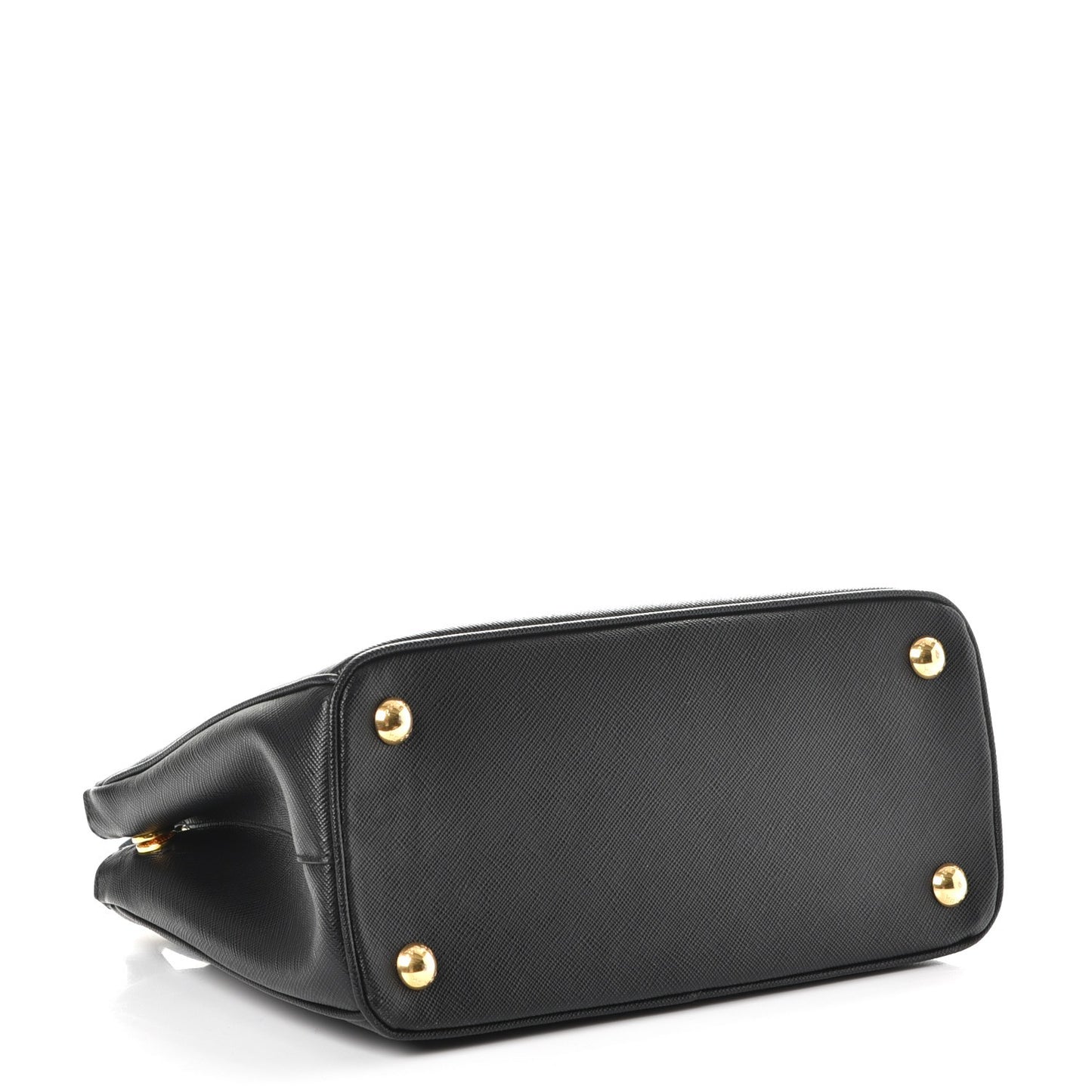 Saffiano Lux Small Galleria Double Zip Tote Black