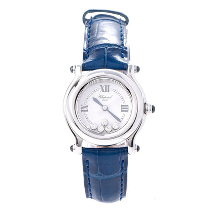 Chopard Stainless Steel Alligator 5 Diamond 26mm Happy Sport Quartz Watch 1 of 14