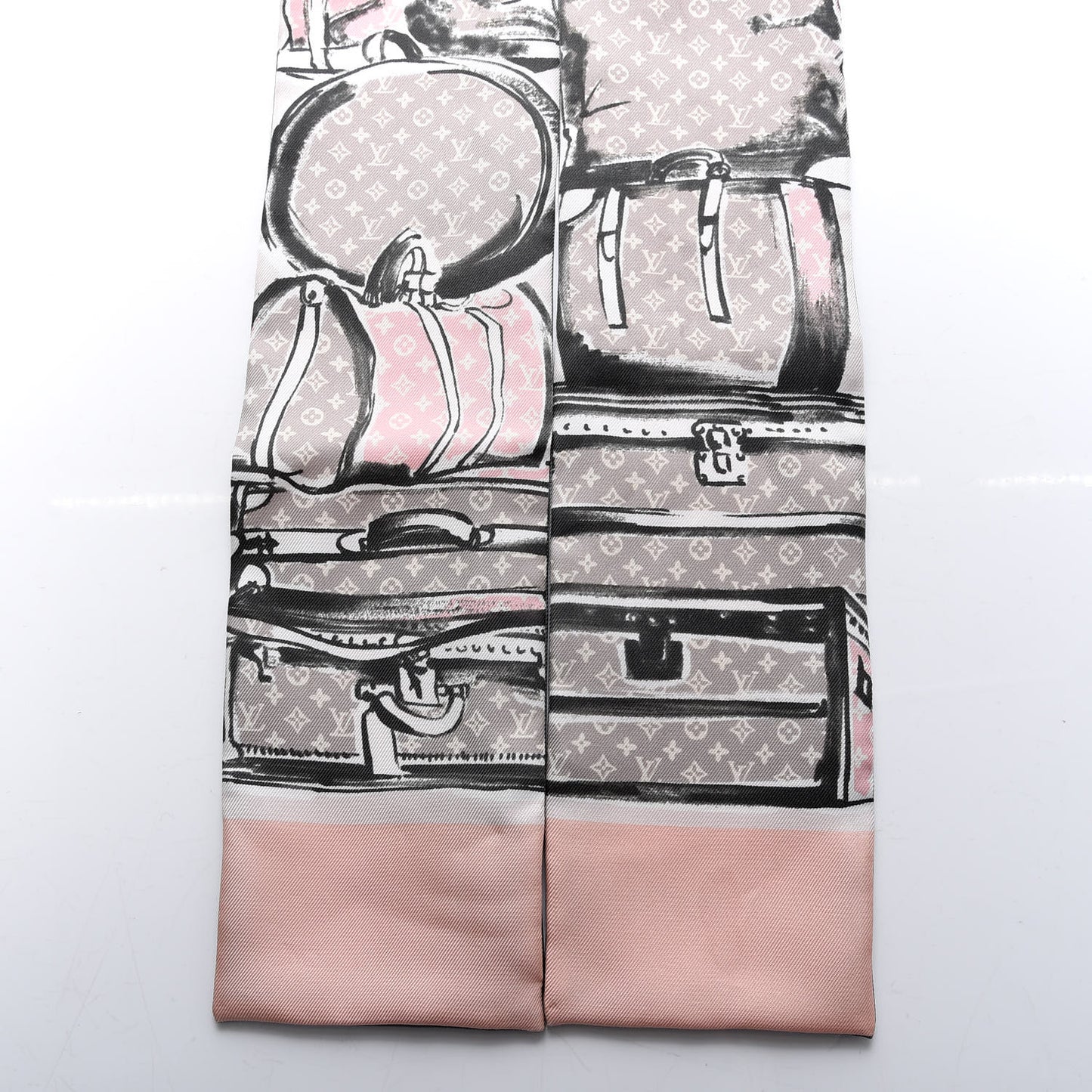 Silk Monogram Trunks Bandeau Rose Poudre