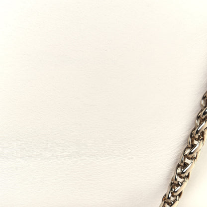 Christian Louboutin Grained Calfskin Artemis Fringe Shopping Tote White Black 12 of 16