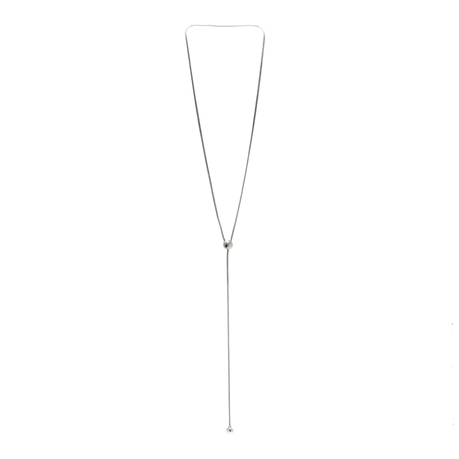 John Hardy Sterling Silver Classic Chain Hammered Y Necklace 3 of 4
