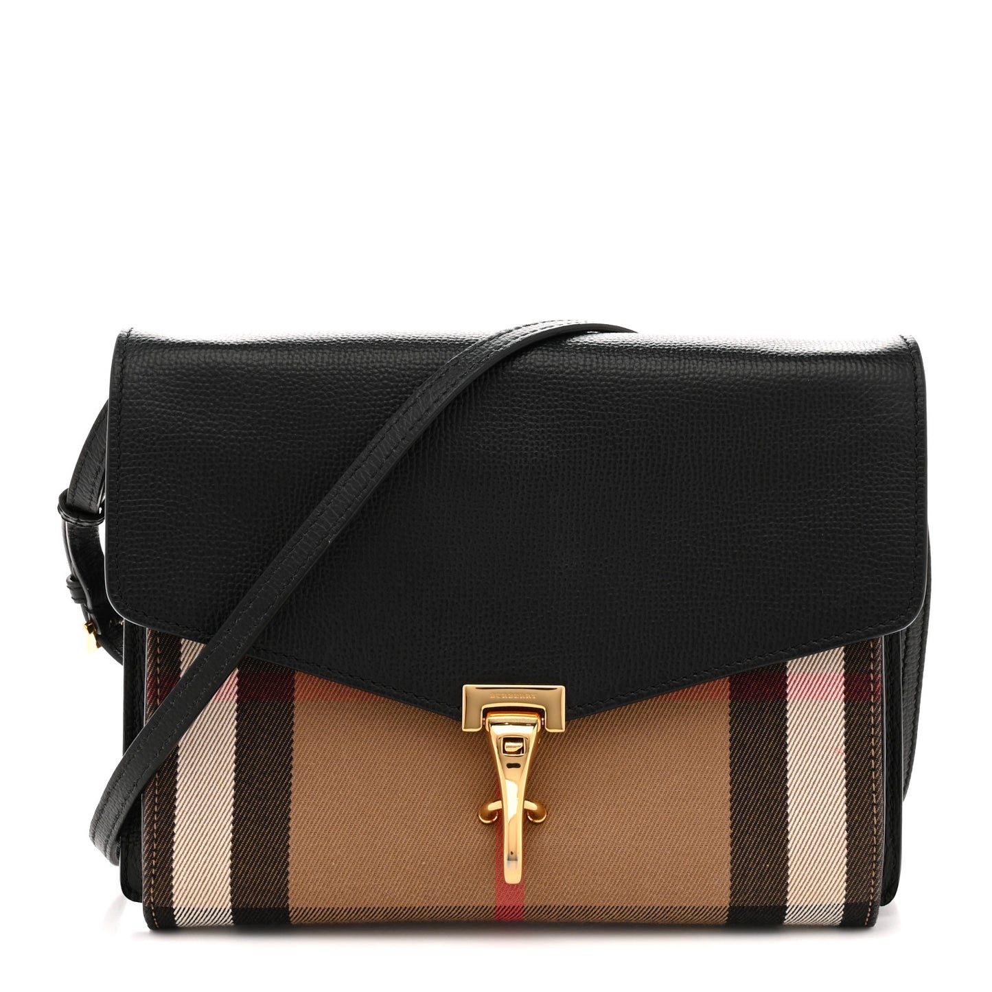Derby Calfskin House Check Baby Macken Crossbody Bag Black