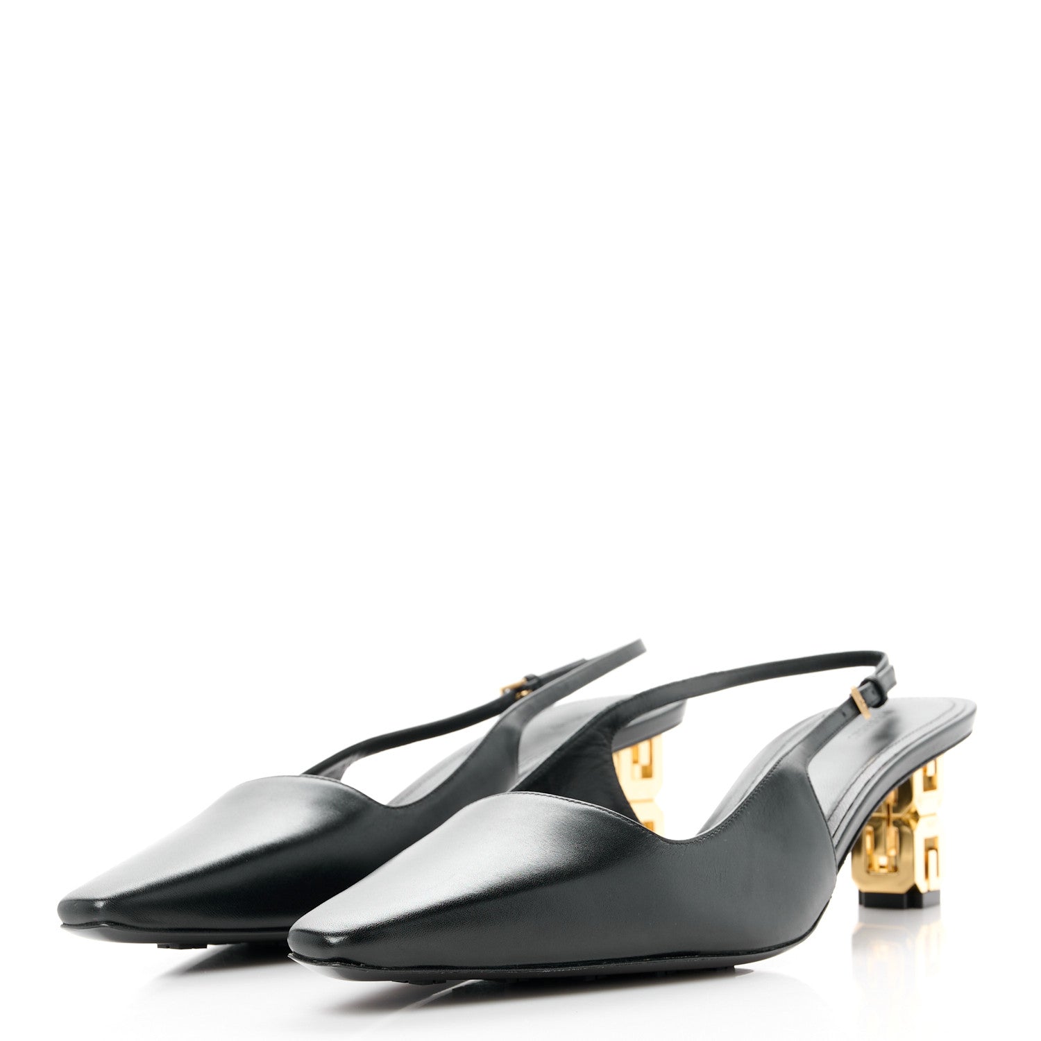 Givenchy Calfskin G Cube 50mm Slingback Pumps 40 Black 3 of 9