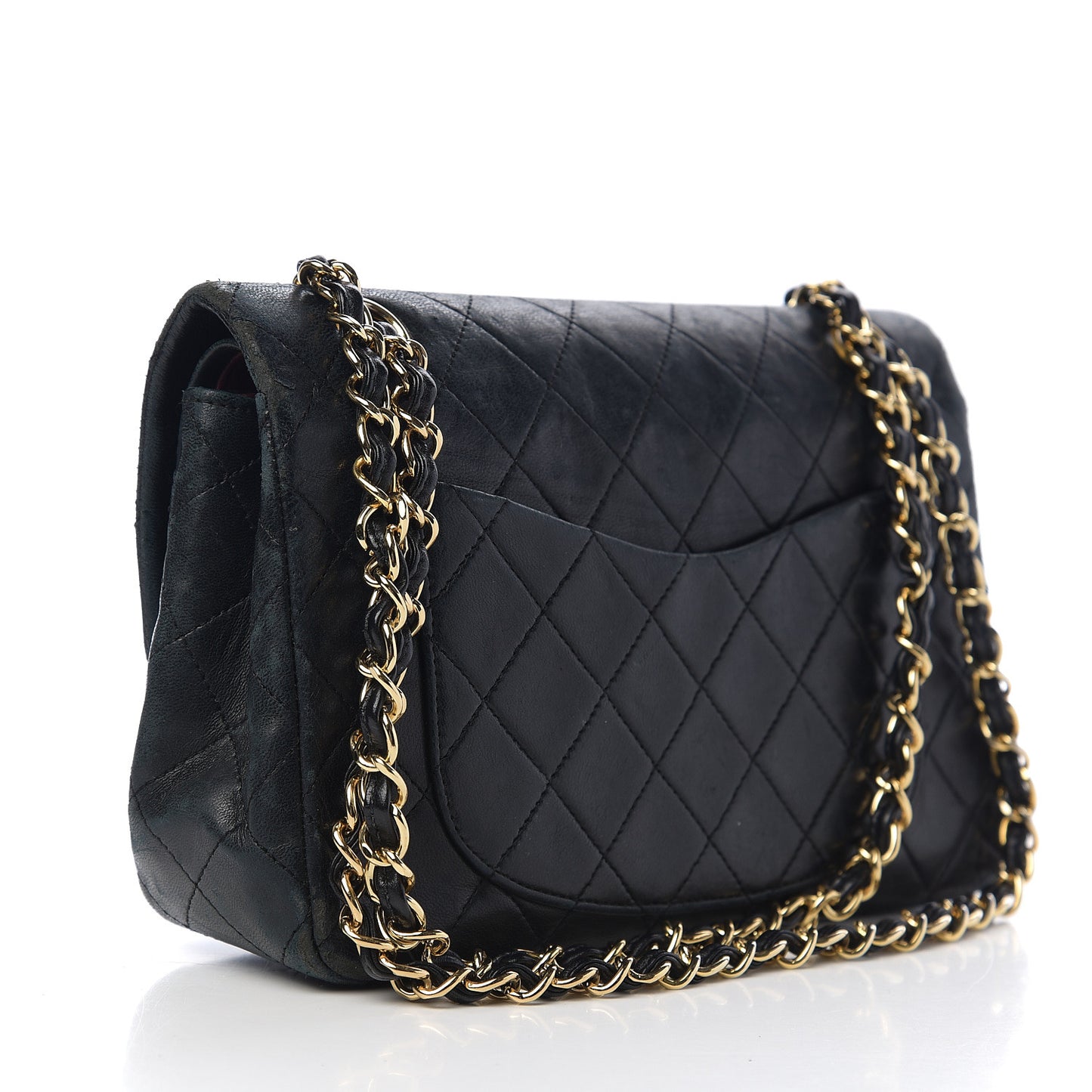 Lambskin Quilted Small Double Flap Black