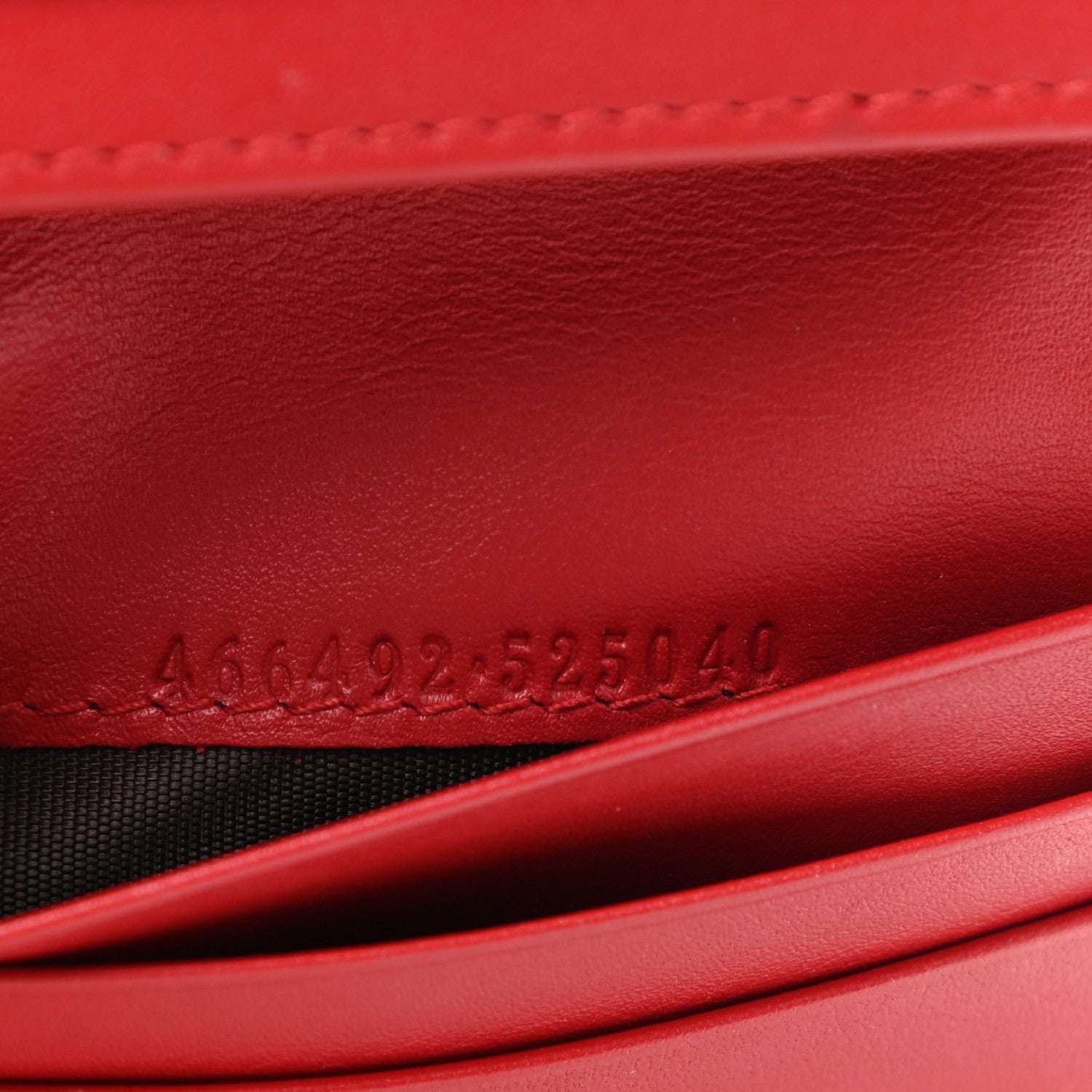 Gucci Calfskin Matelasse GG Marmont Card Case Wallet Hibiscus Red 7 of 8