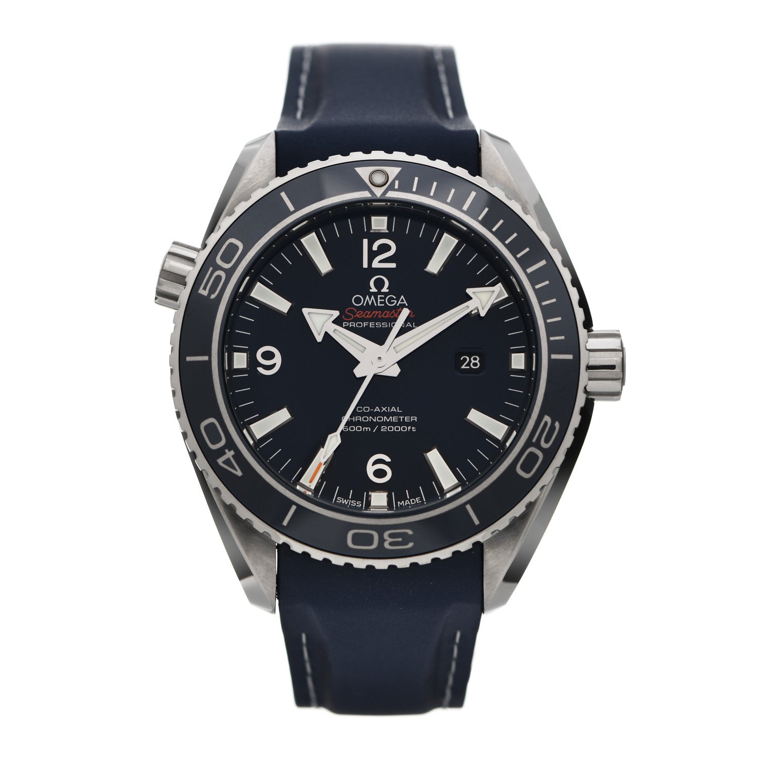 product image of OMEGA Titanium Rubber 37mm Seamaster Planet Ocean Automatic Watch Blue 232.92.38.20.03.001 FASHIONPHILE