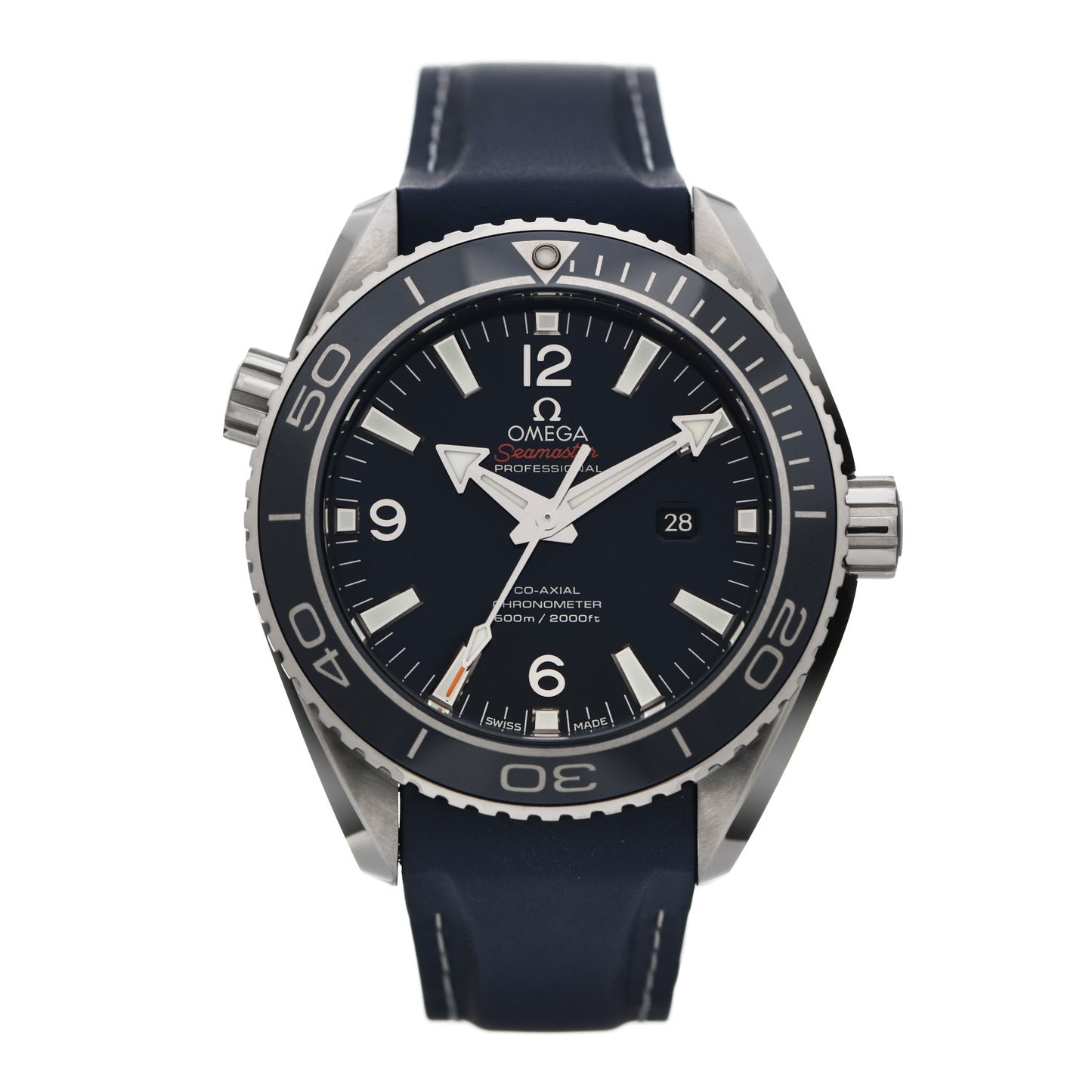Titanium Rubber 37mm Seamaster Planet Ocean Automatic Watch Blue 232.92.38.20.03.001