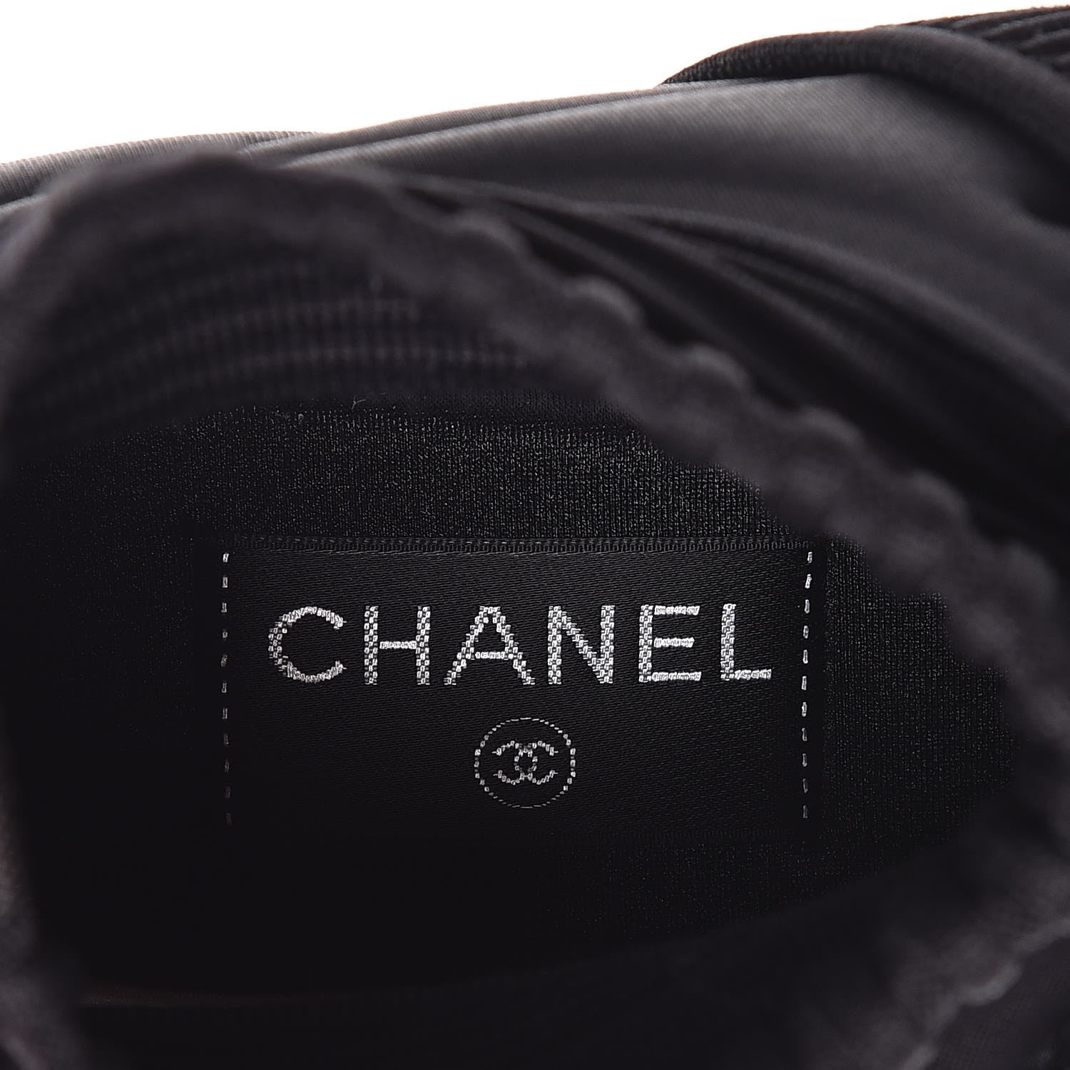 Chanel Stretch Fabric CC Sneakers 40 Black 6 of 8