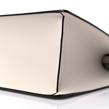 Gucci Calfskin Embroidered Medium Sylvie Top Handle Bag White 9 of 10