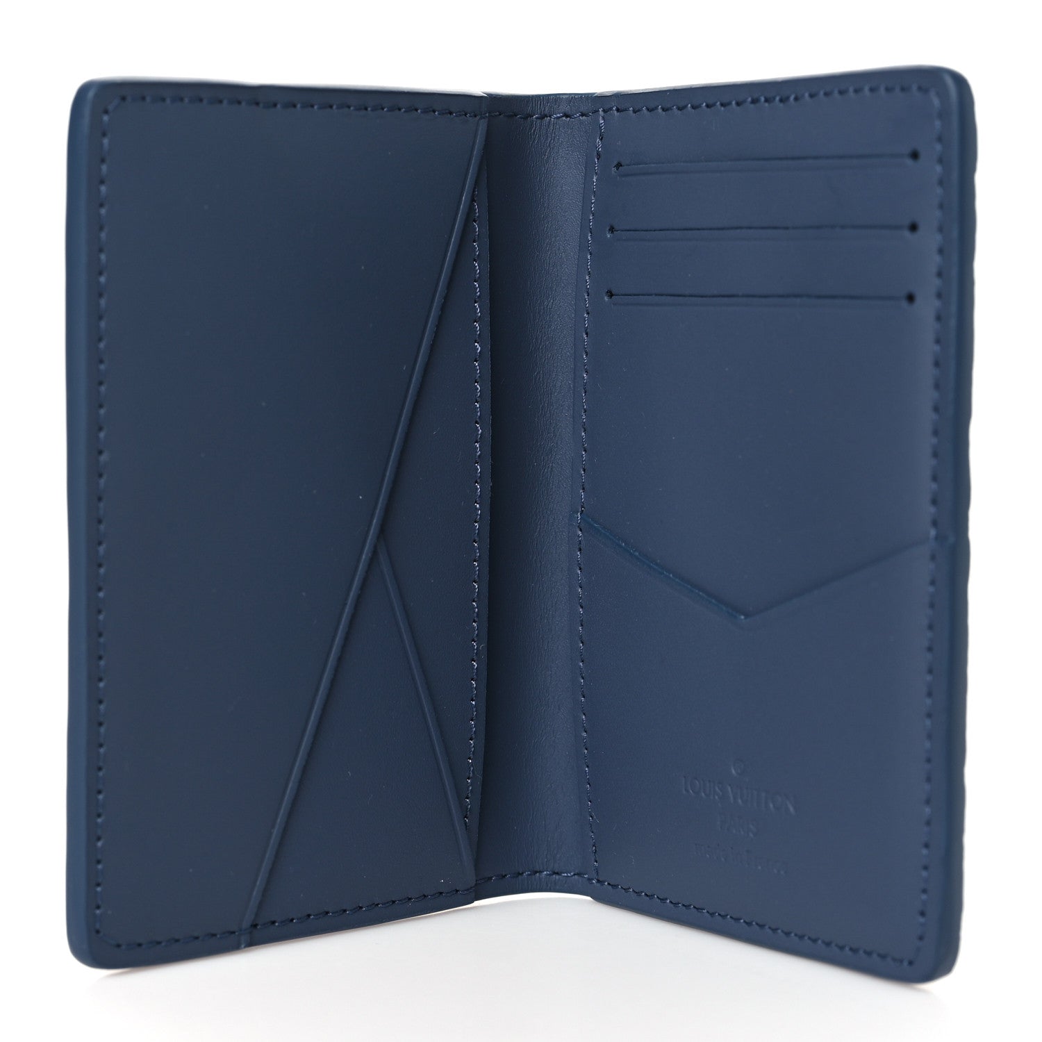 Louis Vuitton Calfskin Monogram Shadow Pocket Organizer Blue 5 of 7