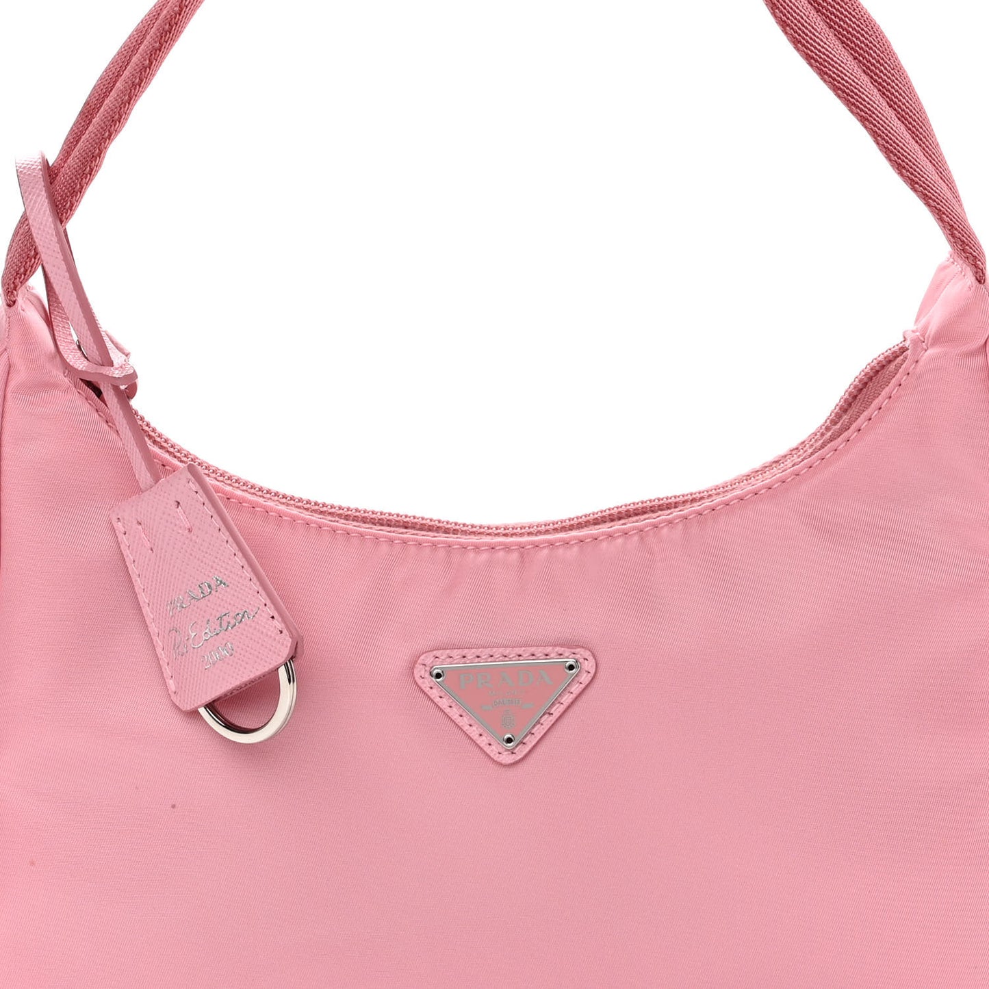 Tessuto Nylon Saffiano Mini Re-Edition 2000 Bag Rosa