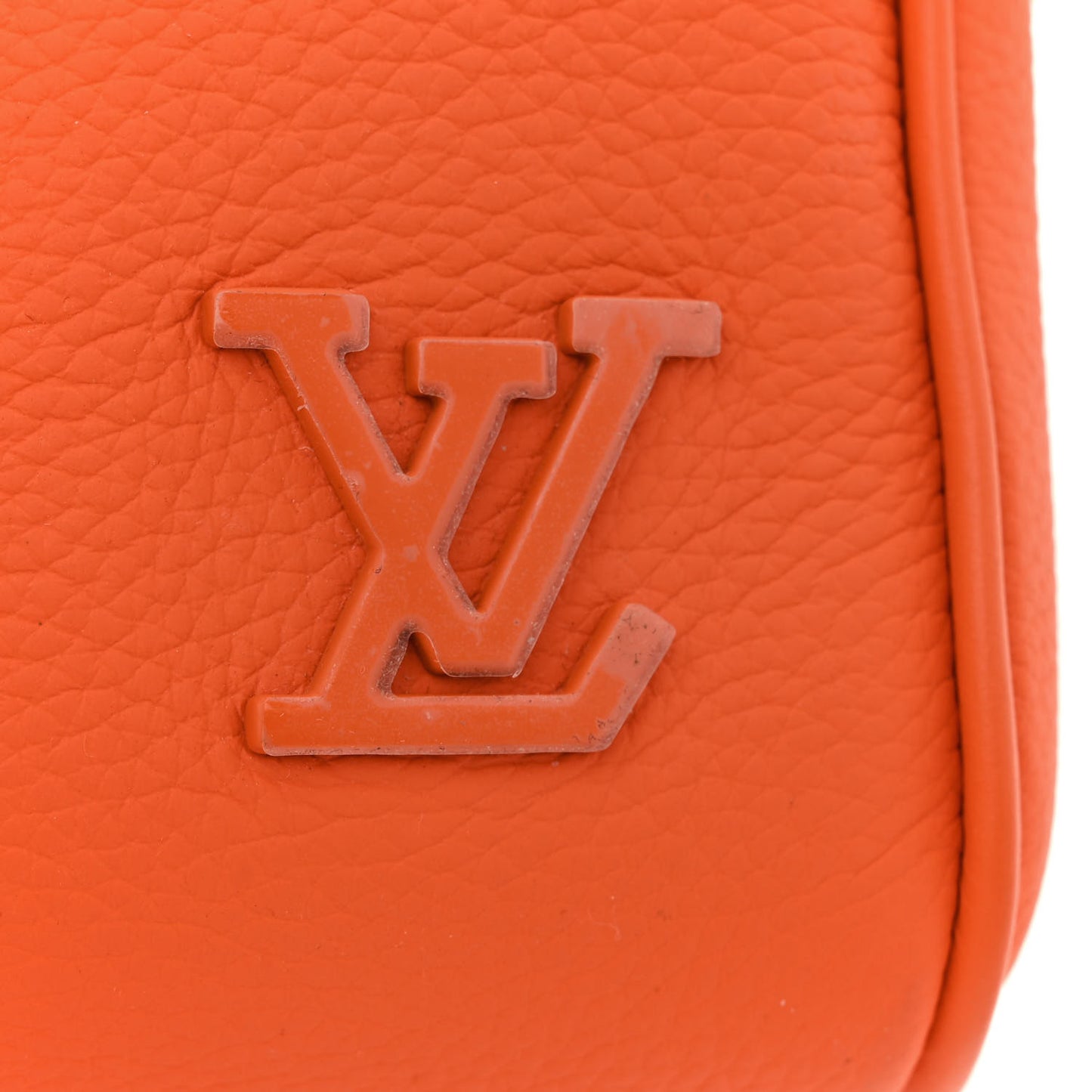 Grained Calfskin Aerogram Keepall XS Orange