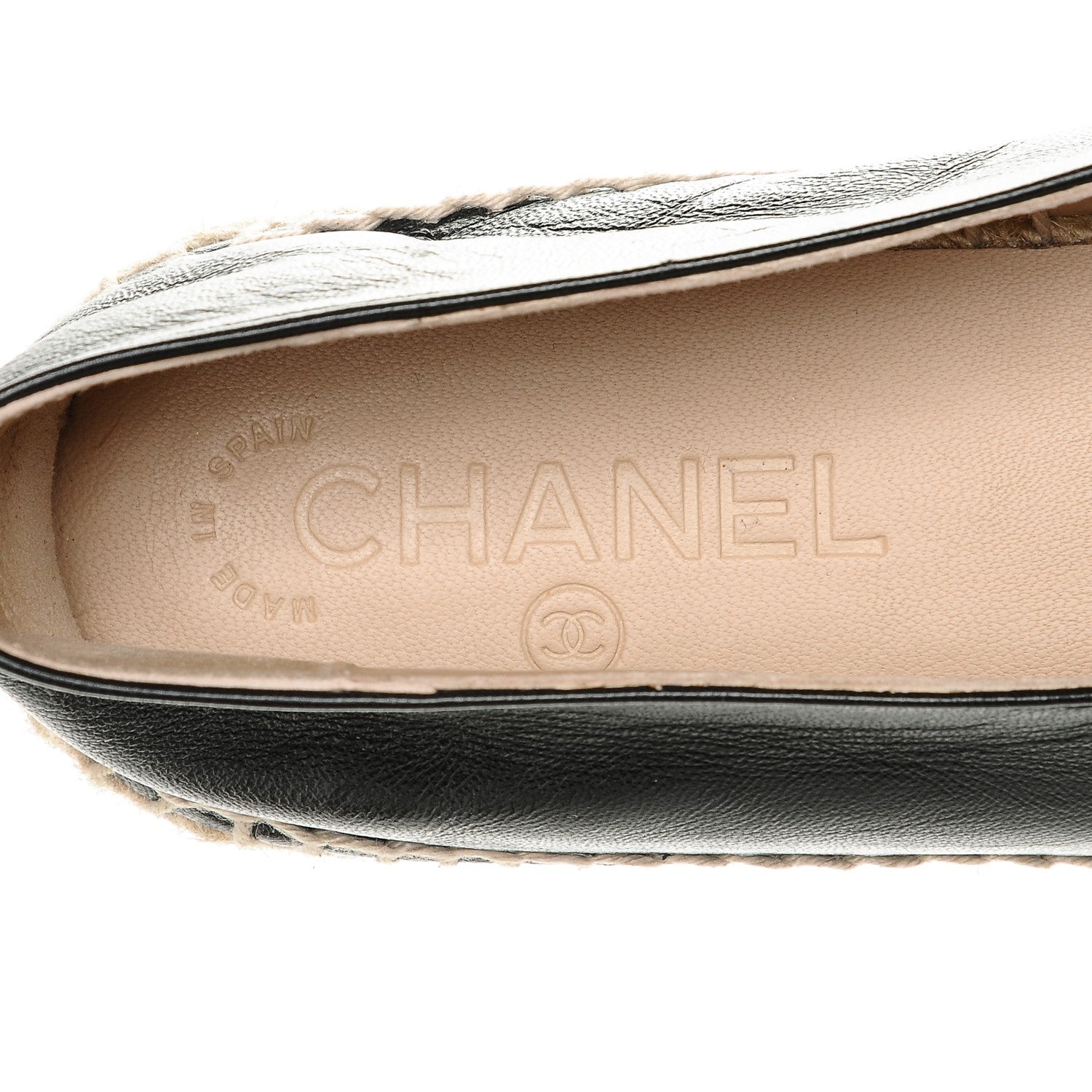 Chanel Lambskin CC Espadrilles 40 Black 8 of 10
