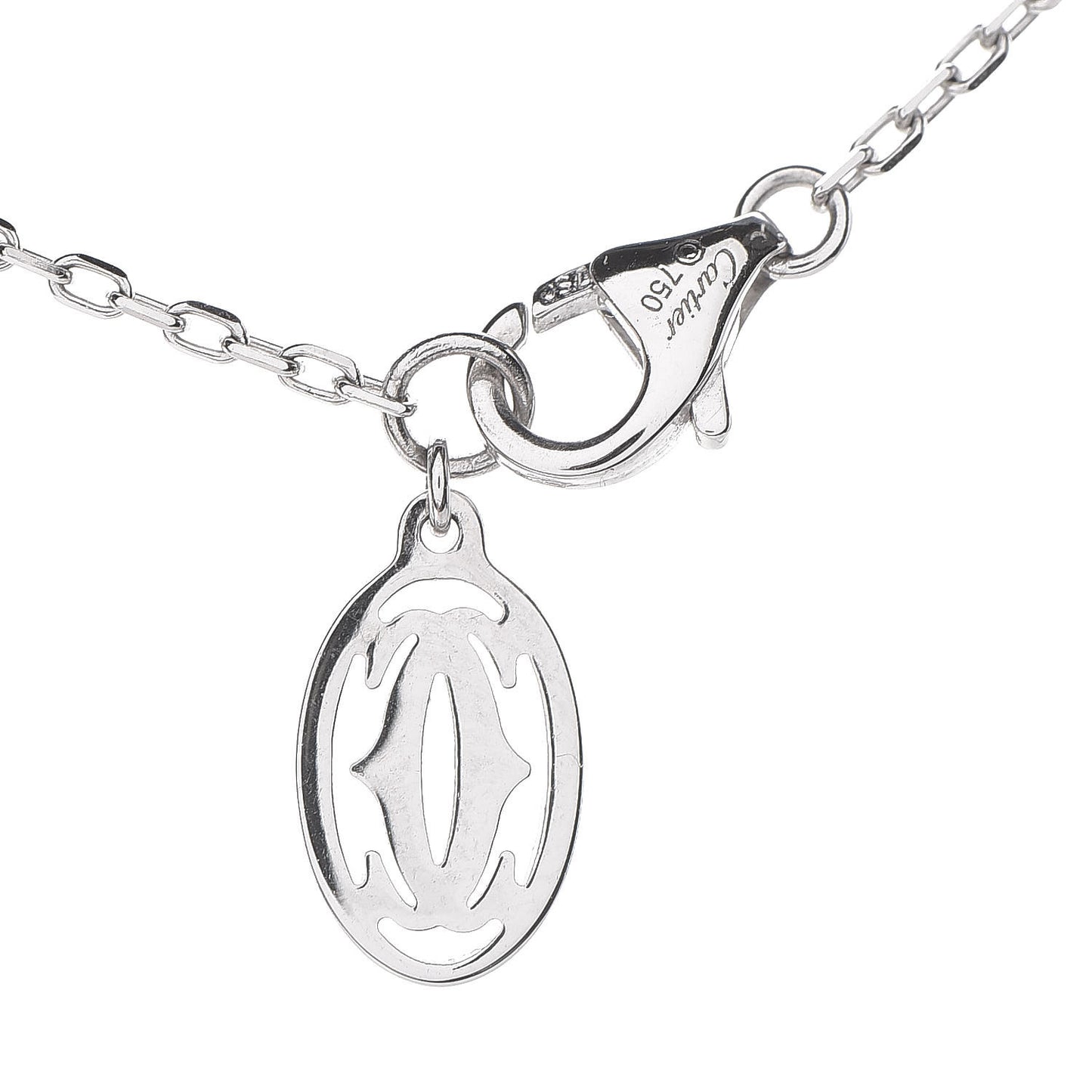 18K White Gold Diamond LM D'Amour Pendant Necklace