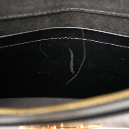 Louis Vuitton Calfskin Chain Louise MM Black 12 of 15