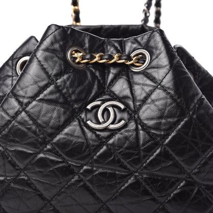 Chanel Aged Calfskin Quilted Small Gabrielle Backpack Black 10 of 10