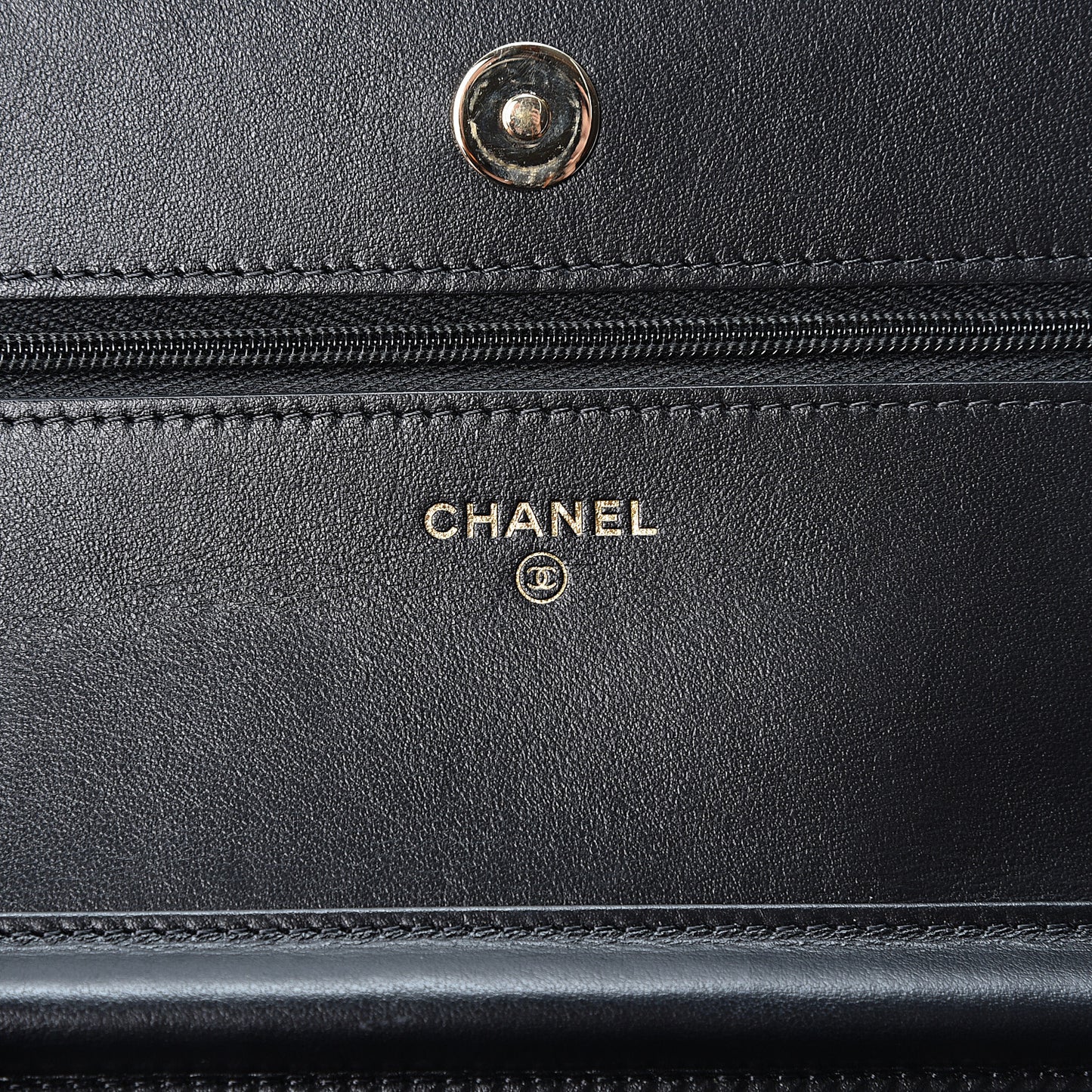 Tweed Quilted Wallet On Chain WOC Black Ecru White