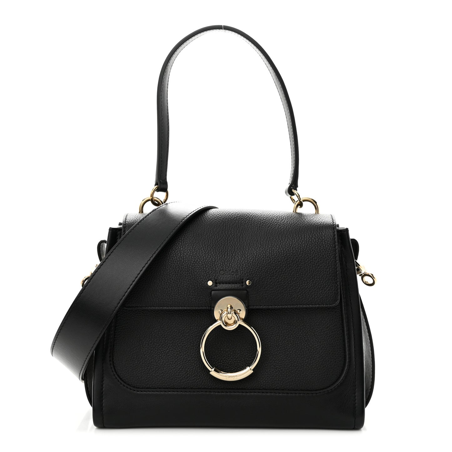 Calfskin Small Tess Day Bag Black