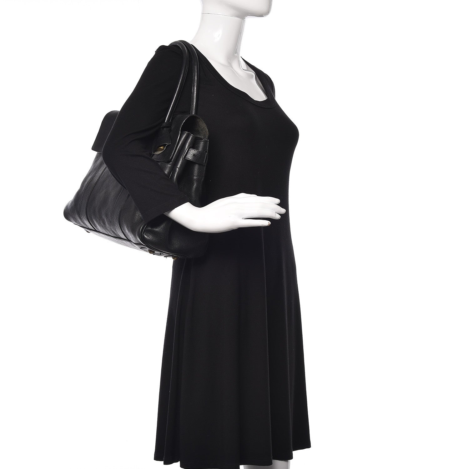 Mulberry Natural Leather Bayswater Black 3 of 14