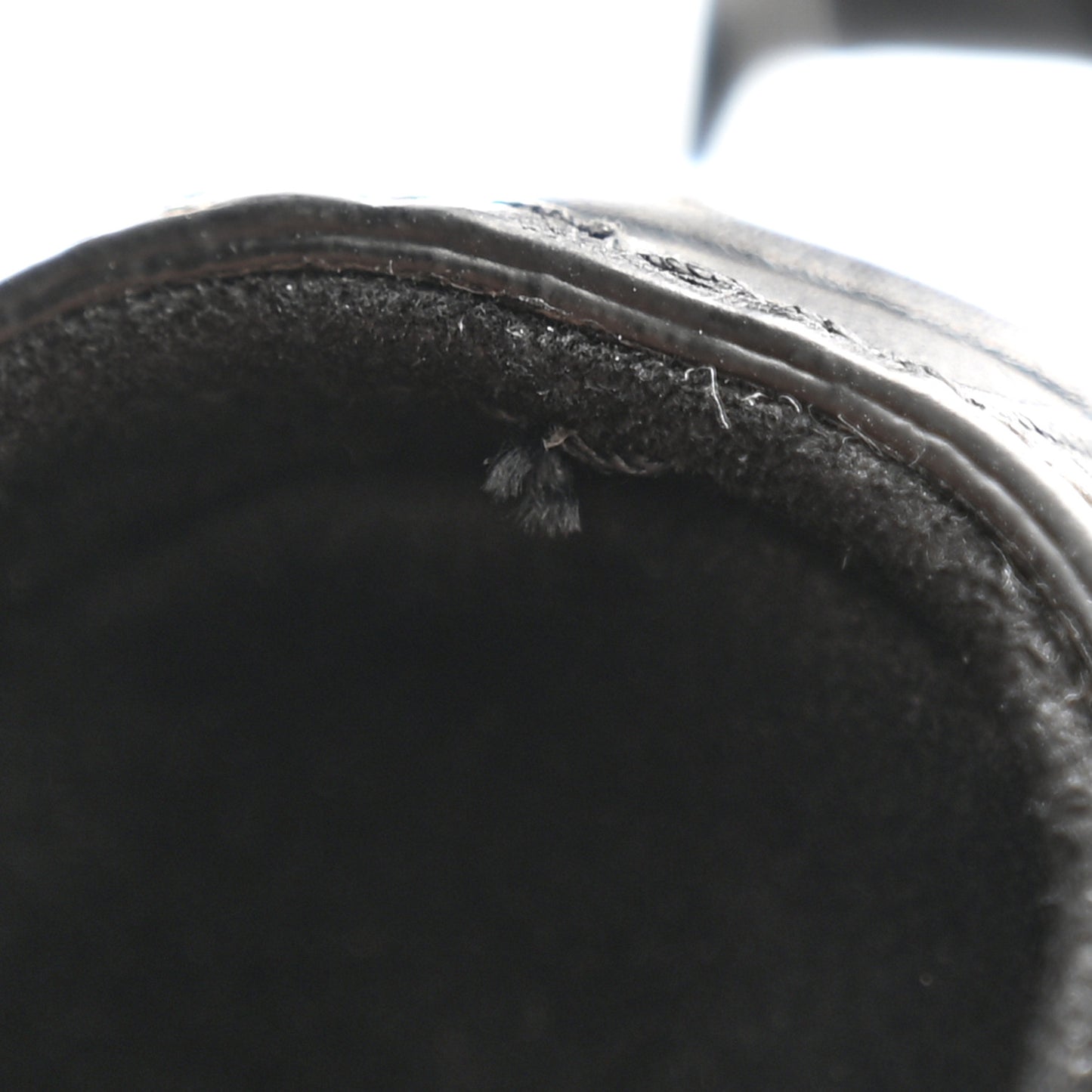 Calfskin Embossed Oblique Saddle Bag Black