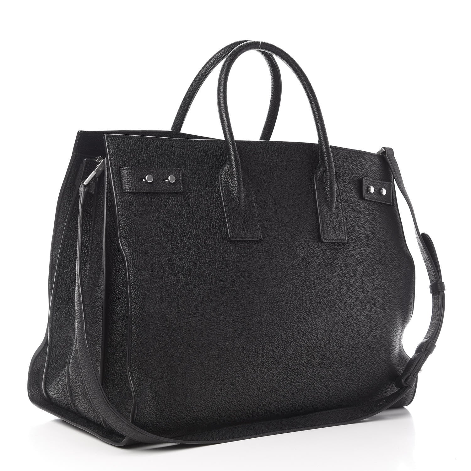 Saint Laurent Grained Calfskin Large Souple Sac De Jour Black 2 of 9