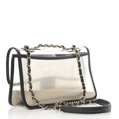 Chanel Lambskin PVC Medium Coco Sand Flap Black 3 of 11