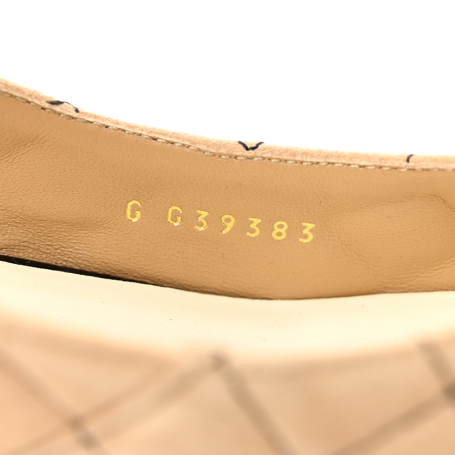 Chanel Suede Kidskin Patent Cap Toe Quilted Mary Jane Flats 37 Beige Black 8 of 9