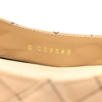 Chanel Suede Kidskin Patent Cap Toe Quilted Mary Jane Flats 37 Beige Black 8 of 9
