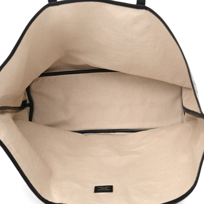 Moynat Grained Calfskin Canvas 1920 Oh! Tote Ruban GM Carbon Silver 5 of 10